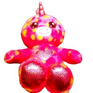 Build-A-Bear Workshop | Pink | Heartable | Unicorn Polka Dot Stuffed Plush Teddy